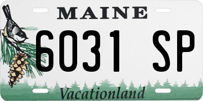 ME license plate 6031SP