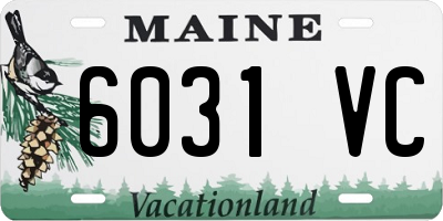 ME license plate 6031VC