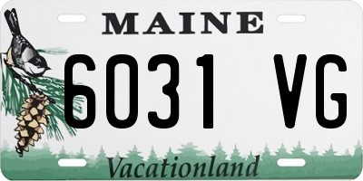 ME license plate 6031VG