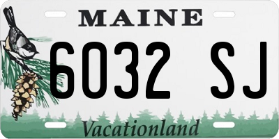 ME license plate 6032SJ