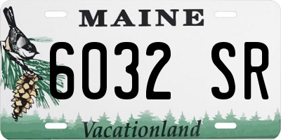 ME license plate 6032SR