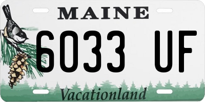 ME license plate 6033UF