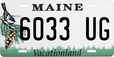 ME license plate 6033UG
