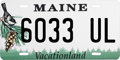 ME license plate 6033UL