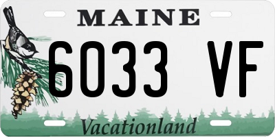 ME license plate 6033VF