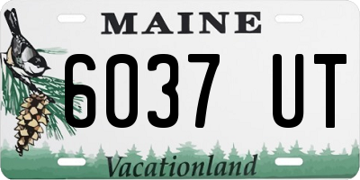 ME license plate 6037UT