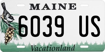 ME license plate 6039US