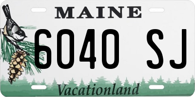 ME license plate 6040SJ