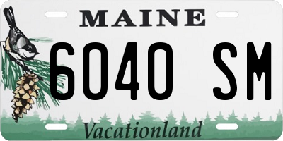 ME license plate 6040SM