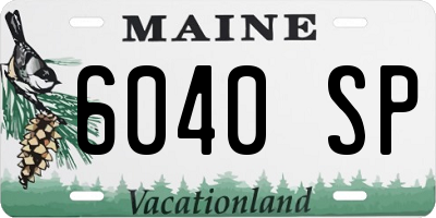 ME license plate 6040SP