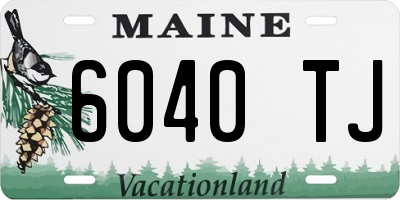 ME license plate 6040TJ