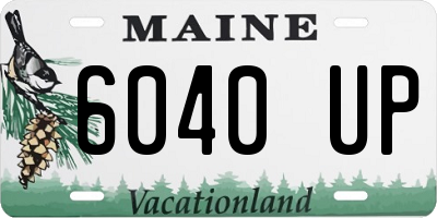 ME license plate 6040UP
