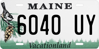 ME license plate 6040UY