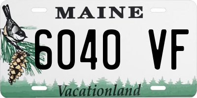 ME license plate 6040VF