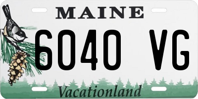 ME license plate 6040VG