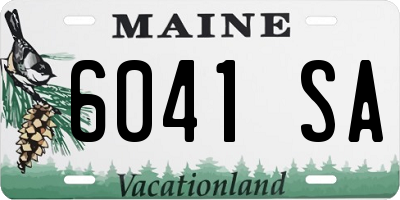 ME license plate 6041SA