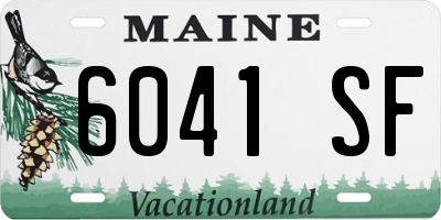 ME license plate 6041SF