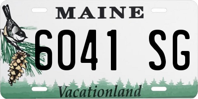 ME license plate 6041SG
