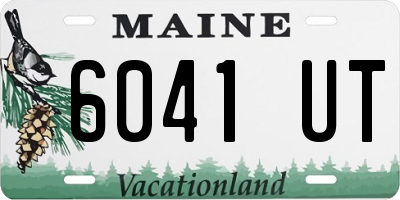 ME license plate 6041UT