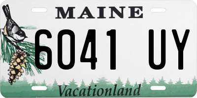 ME license plate 6041UY