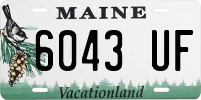 ME license plate 6043UF