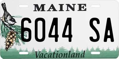 ME license plate 6044SA