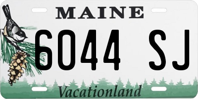 ME license plate 6044SJ