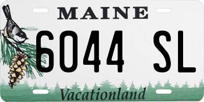 ME license plate 6044SL