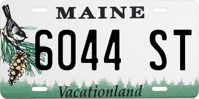 ME license plate 6044ST