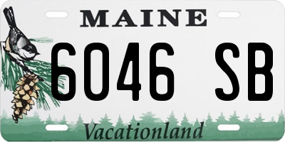 ME license plate 6046SB