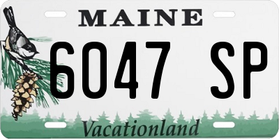ME license plate 6047SP