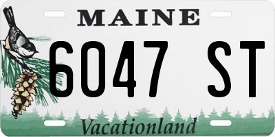 ME license plate 6047ST