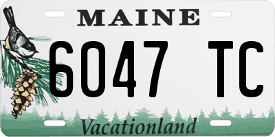 ME license plate 6047TC