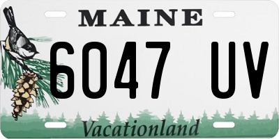 ME license plate 6047UV