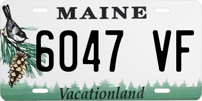 ME license plate 6047VF