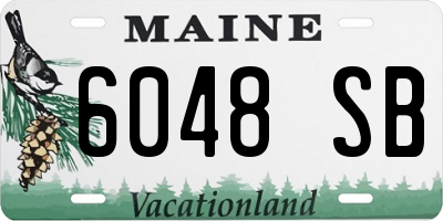 ME license plate 6048SB