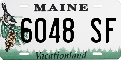 ME license plate 6048SF