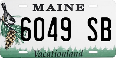 ME license plate 6049SB