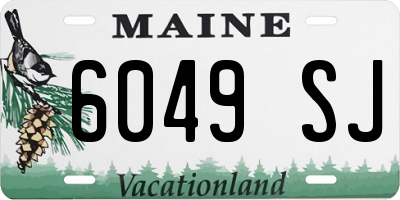 ME license plate 6049SJ