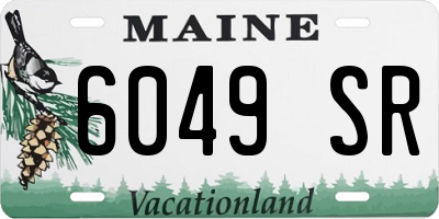 ME license plate 6049SR
