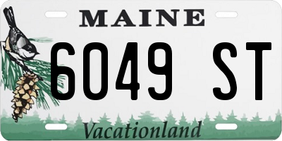 ME license plate 6049ST