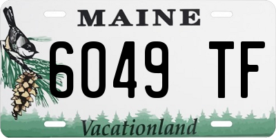 ME license plate 6049TF
