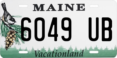 ME license plate 6049UB