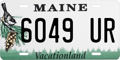 ME license plate 6049UR