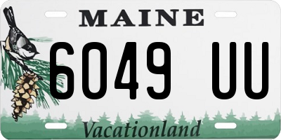 ME license plate 6049UU