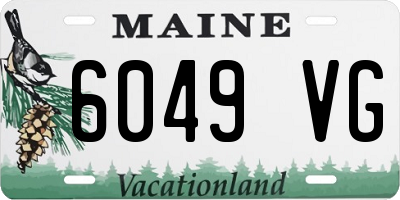 ME license plate 6049VG