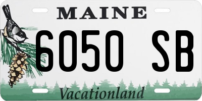 ME license plate 6050SB