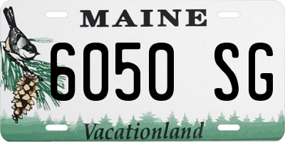 ME license plate 6050SG