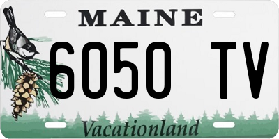 ME license plate 6050TV