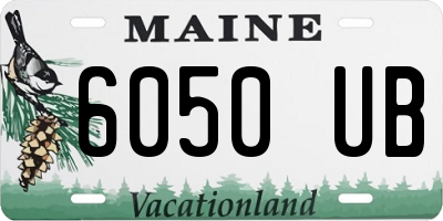 ME license plate 6050UB